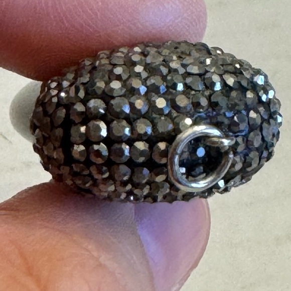 Handmade Large Heavy Blinged-Out Claw Horn Fang Pendant 2.25" long One of a Kind - Picture 7 of 15